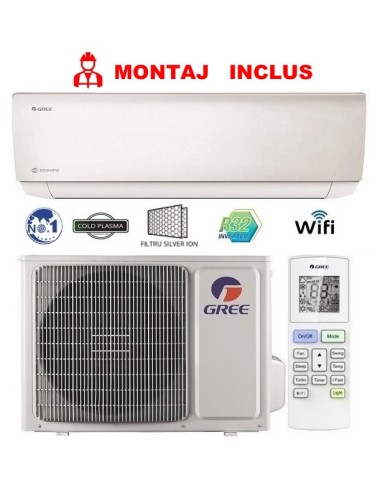 Aparat de aer conditionat Gree Bora A4 Silver GWH24AAD-K6DNA4A Inverter 24000 BTU R32. A++