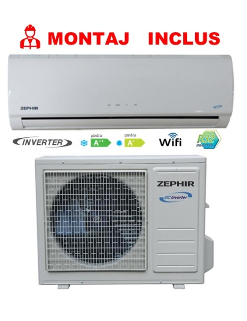 Aer Conditionat ZEPHIR Inverter ZE-12R32 Ionizer 12000 BTU , modul WI-FI inclus, model 2024