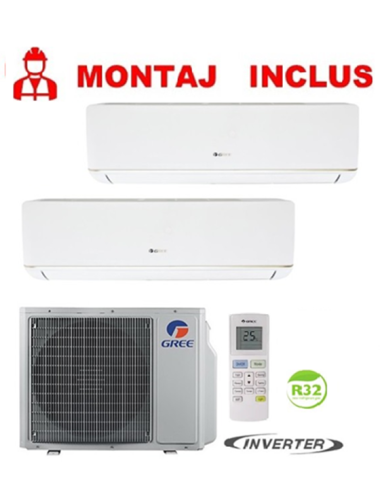 Aer Conditionat Multisplit Gree 9000 + 12000 btu/ 24000 btu, Inverter