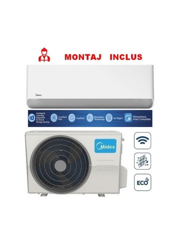 Aparat de aer conditionat  Midea Breezeless  E  – R32,CB1-09HRFN8, Inverter 9000 BTU